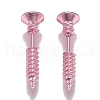 Vacuum Plating 304 Stainless Steel Unisex Punk Hip-hop Rock Nail Shape Screw Pierced Stud Earrings EJEW-F261-01B-1