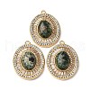 Natural African Turquoise(Jasper) Oval Pendants STAS-L080-010G-04-1