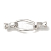 Brass Fold Over Clasps KK-K389-010P-1