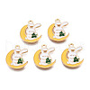 Alloy Enamel Pendants ENAM-N054-90B-2