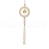 Handmade Cotton Cord Ring Hanging Ornaments HJEW-TA00307-1