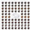 100Pcs 8mm Natural Red Tiger Iron Round Beads DIY-LS0002-20-2
