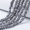 Electroplate Transparent Glass Beads Strands EGLA-A034-T1mm-V04-1