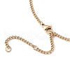Titanium Steel Initial Letter Rectangle Pendant Necklace for Men Women NJEW-E090-01G-02-4