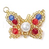 Seed Beads Beaded Charms PALLOY-MZ00345-2