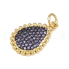 Brass Micro Pave Cubic Zirconia Pendants KK-S526-01G-4