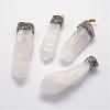 Natural Quartz Crystal Big Pendants G-P206-18-1