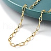 Brass Cable Chain Necklaces for Women Men NJEW-F337-01G-01-4