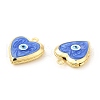 Brass Enamel Locket Pendants KK-E075-05G-04-3