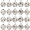 SUNNYCLUE 80Pcs Dog Paw Print Tibetan Style Alloy Pendant Enamel Settings TIBEP-SC0002-72-1