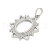 Brass Pendant Cabochon Settings KK-S521-14P-2
