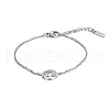Stylish Stainless Steel Tree of Life Link Bracelet for Women's Daily Wear LQ9537-2-1