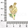 Rack Plating Brass Micro Pave Cubic Zirconia Pendants KK-K401-54G-3