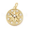 Brass Micro Pave Cubic Zirconia Pendants KK-D357-23G-1