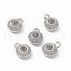 Brass Micro Pave Cubic Zirconia Charms KK-E068-VB489-3