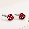 Brass Cubic Zirconia Clip-on Earrings WGDCDFF-04-1