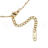 Summer Beach 304 Stainless Steel Shell Shaped Pendant Satellite Chain Necklaces for Women NJEW-A033-02A-G-3