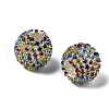 Sparkle Glass Rhinestone Round Beads OACR-S048-01E-1