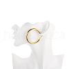 Awesome Design Ring Brass Hoop Earrings EJEW-BB01544-5