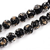 Handmade Gold Foil Glass Beads Strands FOIL-N029-04E-1