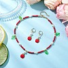 Synthetic Turquoise Beaded Necklaces & Earring Set for Women SJEW-JS01316-1