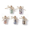 Glass Jar Glass Bottles Pendants PALLOY-JF02481-1