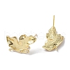 Brass with Cubic Zirconia Stud Earrings Findings KK-B087-09G-2