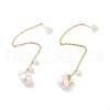 Mother's Day Jewellery Round Natural Pearl Stud Earrings for Women EJEW-E303-04G-1