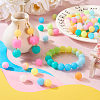 72Pcs 12 Colors Luminous Round Food Grade Silicone Beads SIL-TA0001-38-17