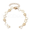 Handmade Butterfly Starfish Heart Brass Link Chain Bracelet Making AJEW-JB01150-19-1