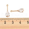 Brass with Cubic Zirconia Pendants KK-Z035-01B-3