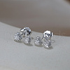 925 Sterling Silver Cherry Stud Earrings EJEW-C146-09P-1