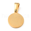 PVD Vacuum Plating 304 Stainless Steel Charms with Enamel STAS-D182-06G-3