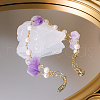 Natural Amethyst & Freshwater Pearl Beaded Link Bracelets for Women PP0485-1