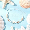 2Pcs Adjustable Dyed Synthetical Turquoise Beaded Braided Bead Bracelets for Women BJEW-JB11805-4