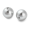 Baking Painted Pearlized Glass Pearl Round Beads X-HY-Q001-02B-04-2