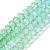 Transparent Painted Glass Beads Strands X1-DGLA-A034-T6mm-A16-2