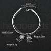 Bohemian Sun & Elephant Alloy Charm 3 Layer Anklets WGD5159-01-3