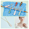15Pcs Teardrop Mixed Natural Gemstone Charm Locking Stitch Markers HJEW-AB00650-5