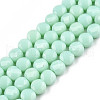 Opaque Solid Color Glass Beads Strands GLAA-N052-06-A12-1