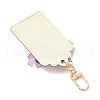 Flower Natural Amethyst & Lemon Jade & Synthetic Turquoise & Cherry Quartz Glass Chip Pendant Decorations HJEW-JM03239-5