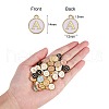 Golden Plated Alloy Enamel Charms ENAM-SZ0001-02G-5