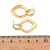 Rhombus Brass Micro Pave Clear Cubic Zirconia Dangle Stud Earrings EJEW-R025-12G-5