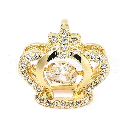 Brass Micro Pave Cubic Zirconia Pendants KK-L229-029G-1