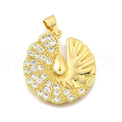 Brass Micro Pave Cubic Zirconia Pendants KK-Z104-15G-1