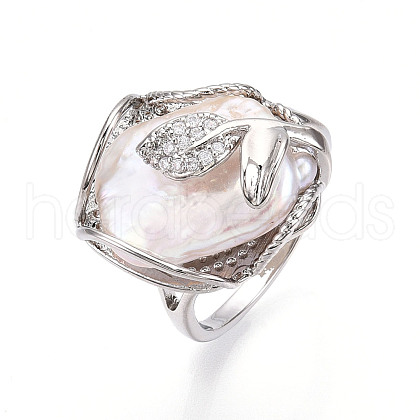 Natural Baroque Pearl Ring PEAR-N020-06Z-1
