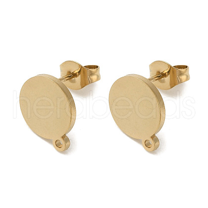 Ion Plating(IP) 304 Stainless Steel Stud Earring Findings STAS-I206-08G-1