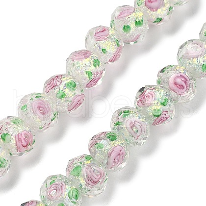 Handmade Foil Lampwork Beads Strands FOIL-S136-001I-1