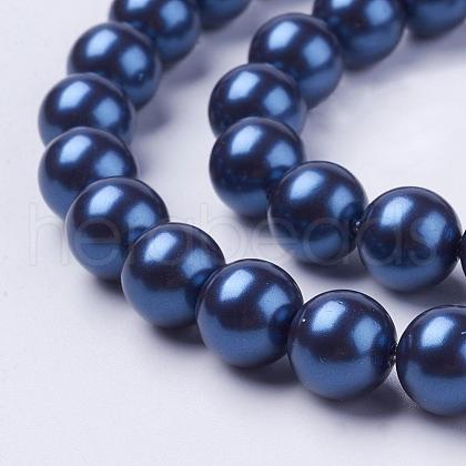 Shell Pearl Beads Strands BSHE-L035-8mm-I08-1