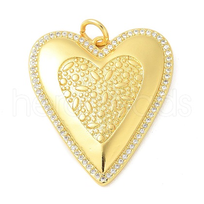 Brass Micro Pave Cubic Zirconia Pendants KK-U053-13G-1
